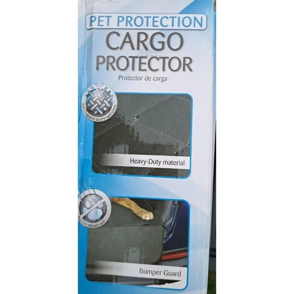 Pet Protection Quilted Cargo Protector With Bumper Guard & Rear Headrest Clips - Picture 6 of 6